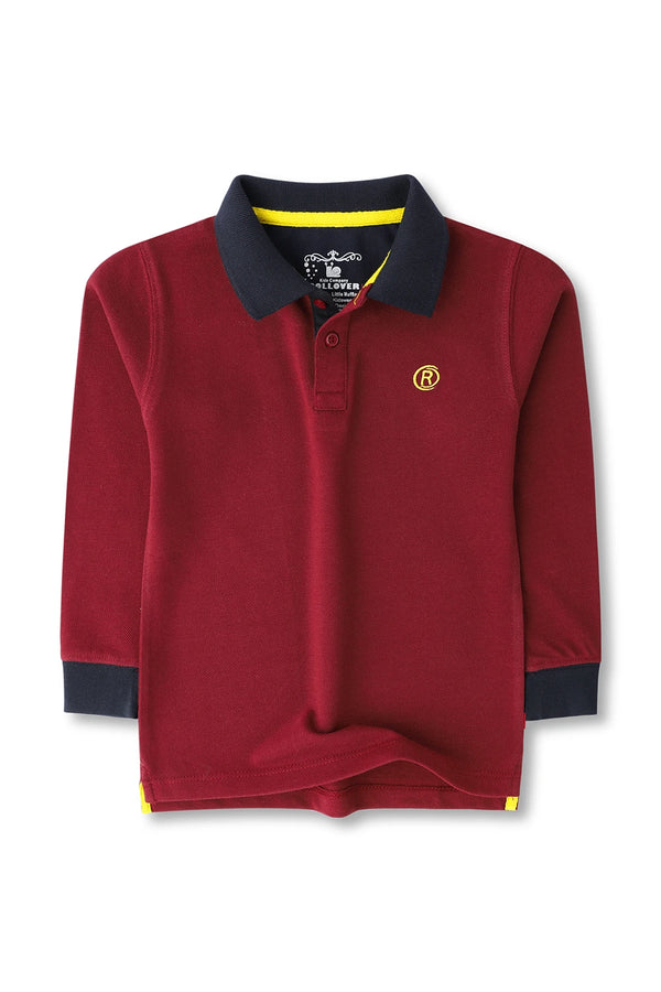 Boys Maroon Polo Shirt