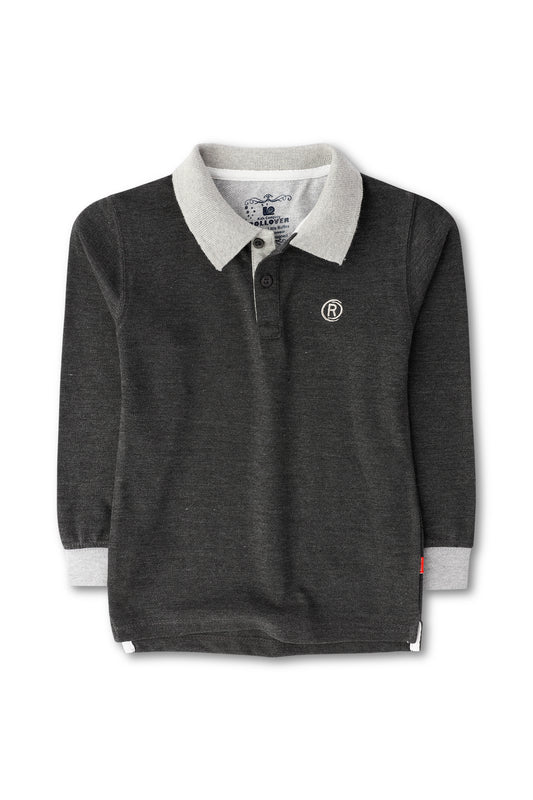 Boys Dark Grey Polo Shirt