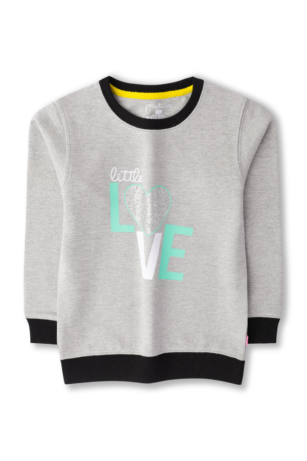 Girl Grey Terry Sweatshirt