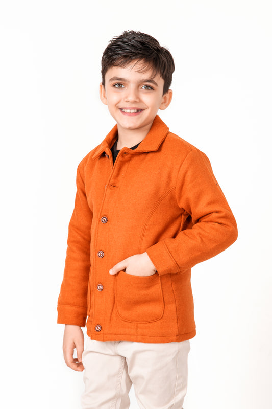 Rust Felt Coat Boys