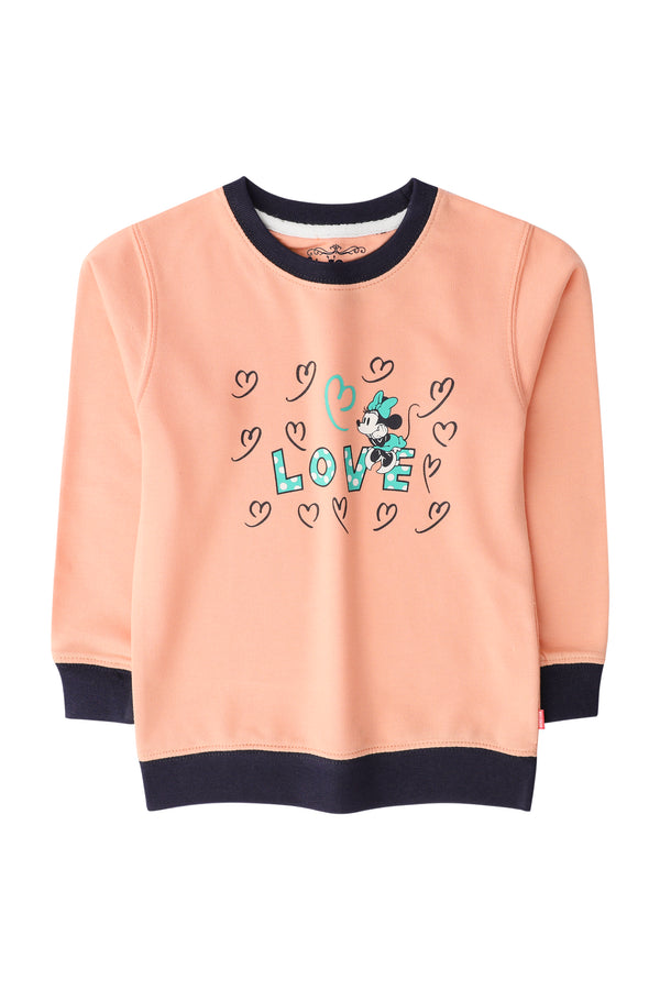 Girls Printed Love Sweatshirt