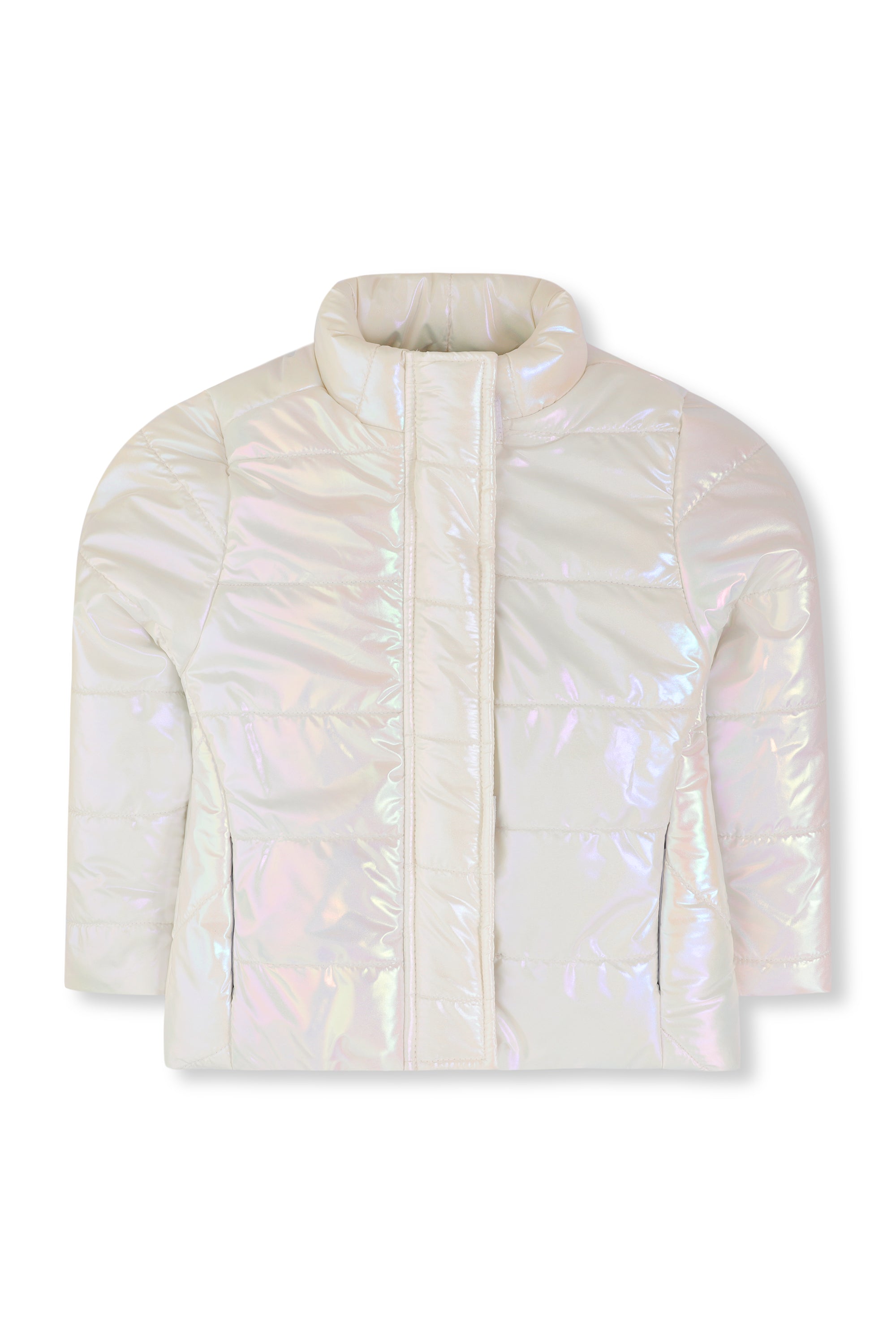 Girls Pearl White Puffer Jacket