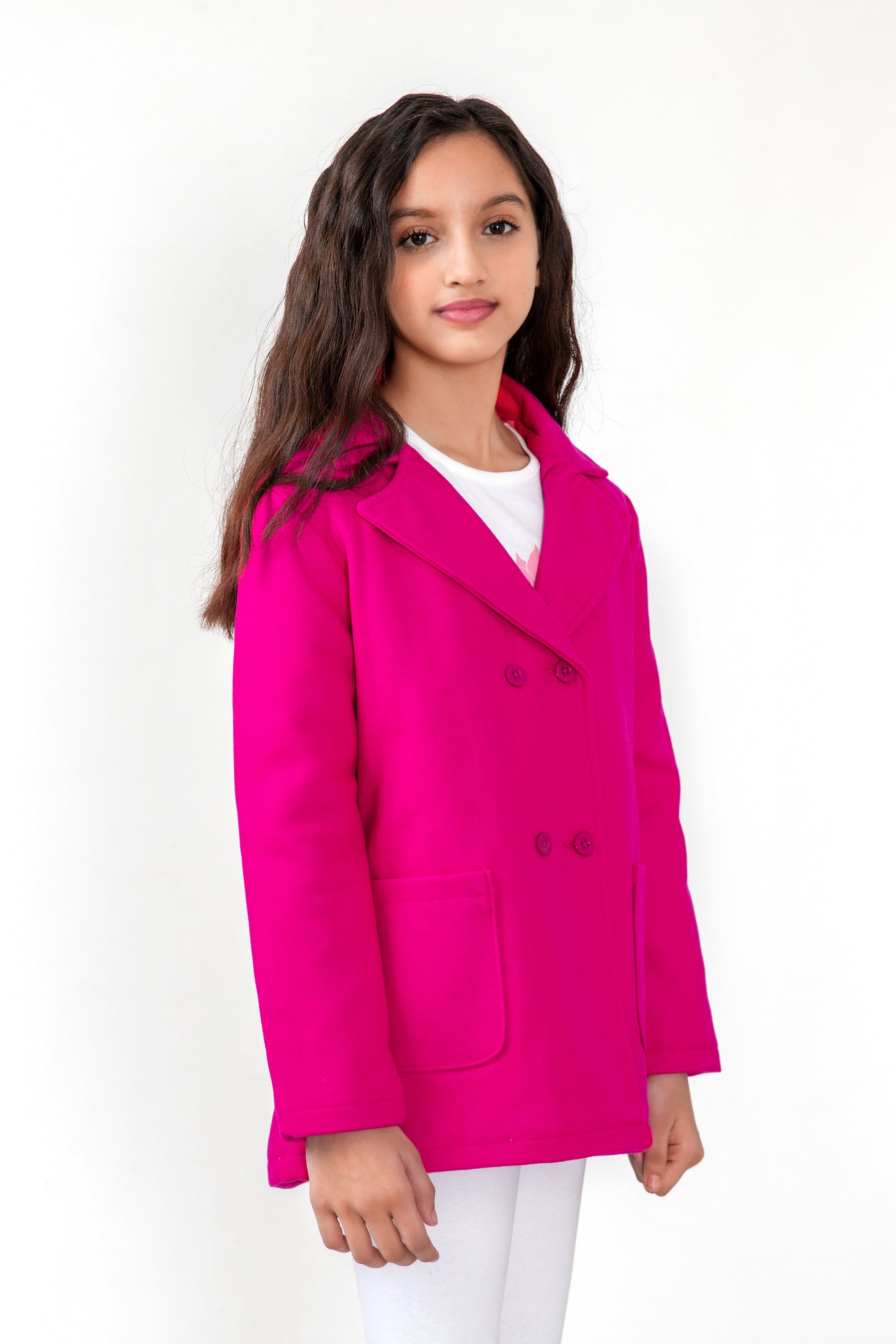 Girls Hot Pink Coat