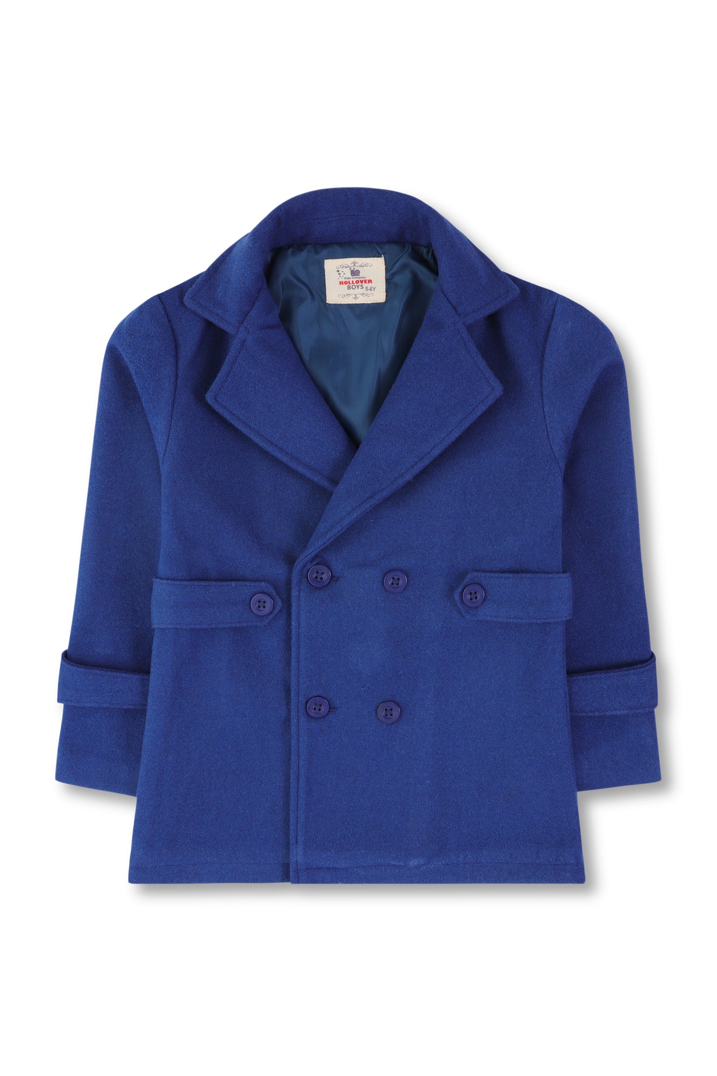 Boys Royal Blue Felt Coat