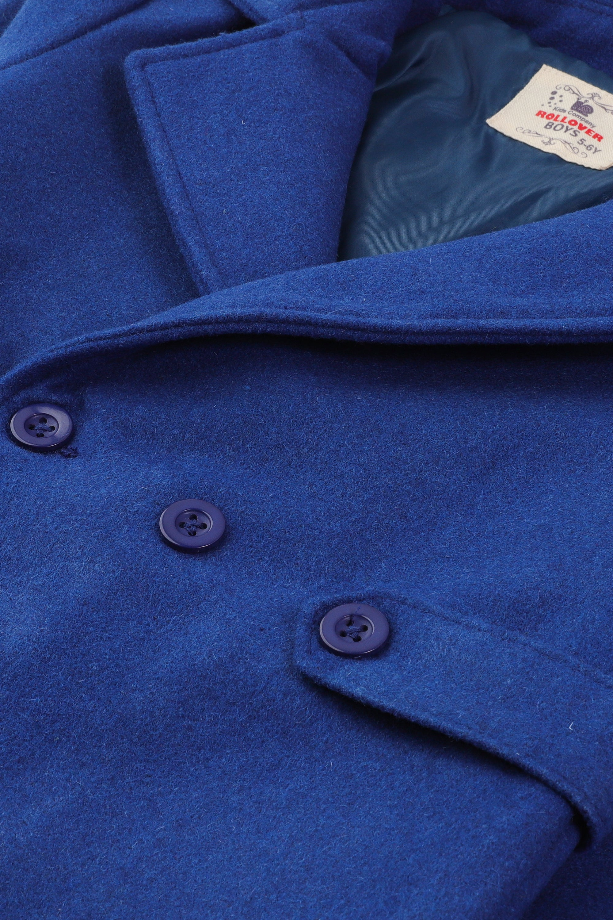 Boys Royal Blue Felt Coat
