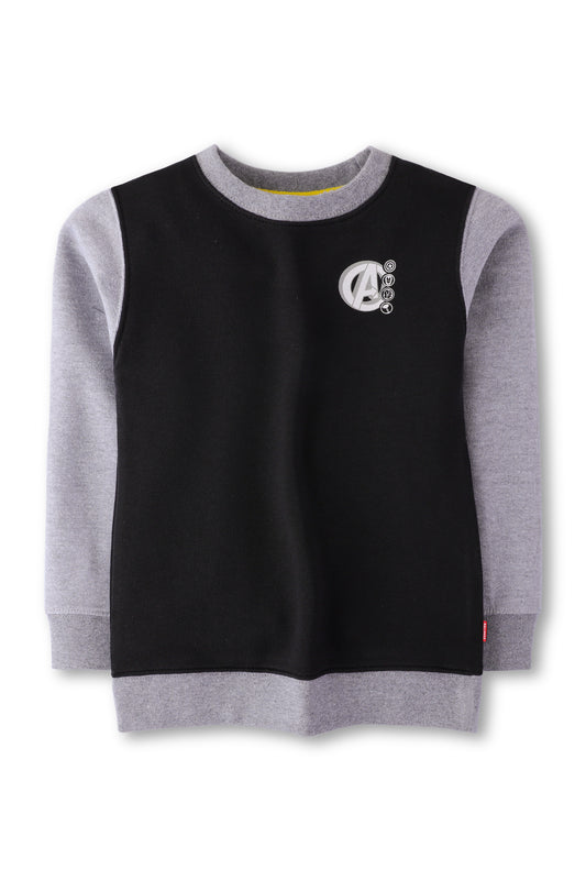 Boys Black Terry Sweatshirt