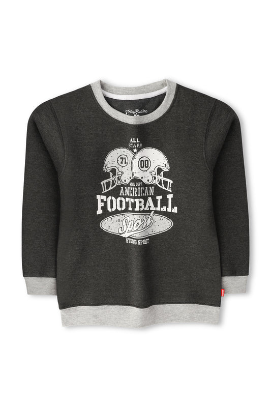 Boys Charcoal Grey Graphic Sweatshirt