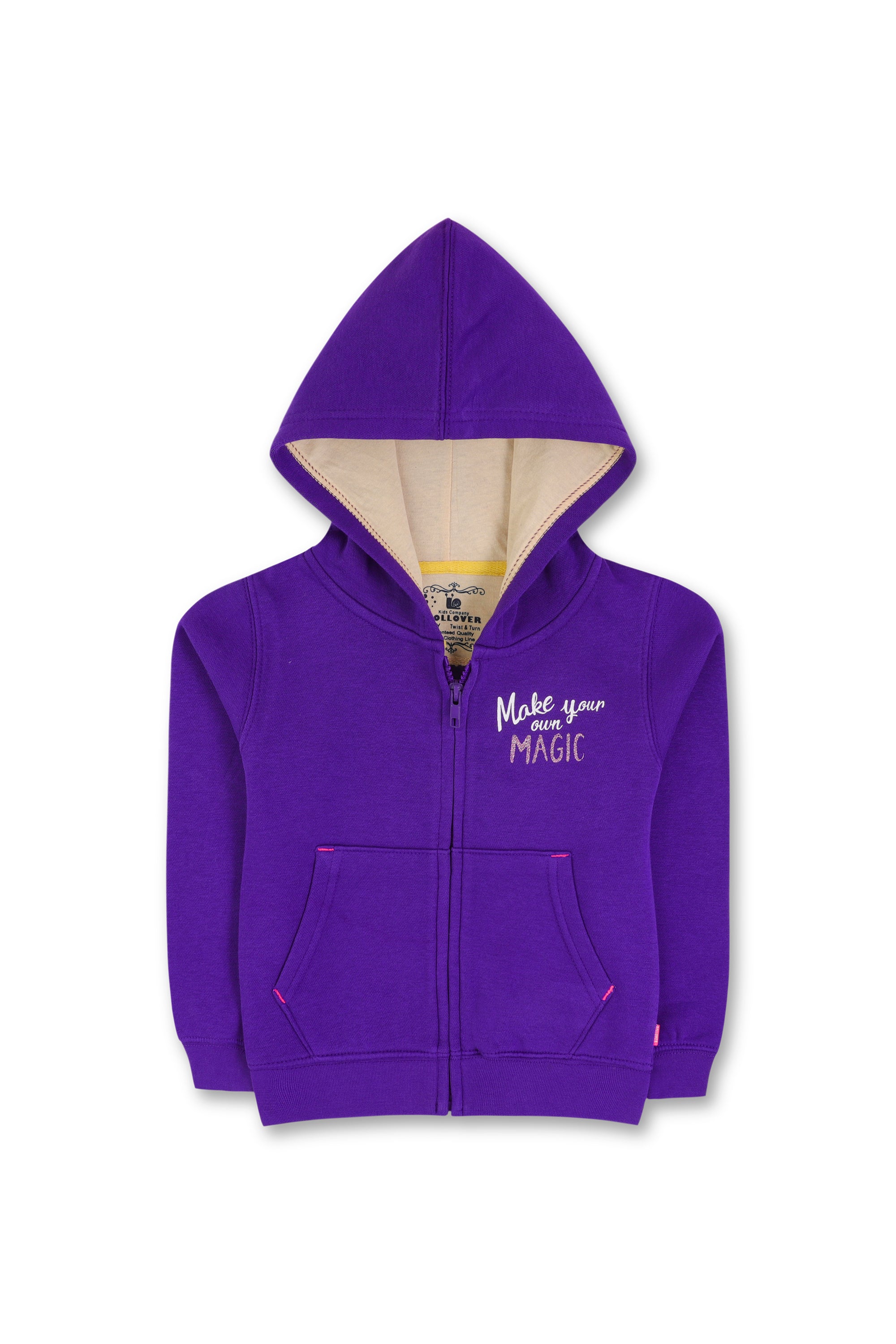 Girls Purple Fleece Hoodie