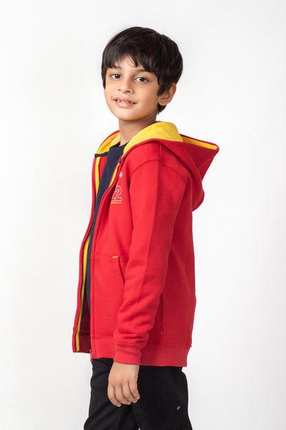 Boys Red Champion Fleece Hoodie