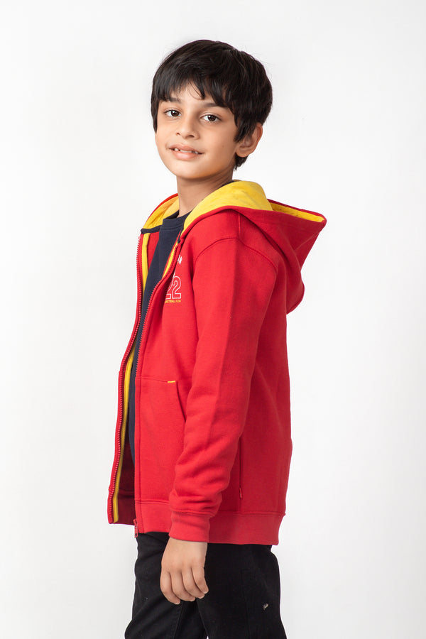 Boys Red Champion Fleece Hoodie