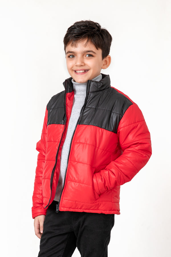 Boys Red Puffer Jacket