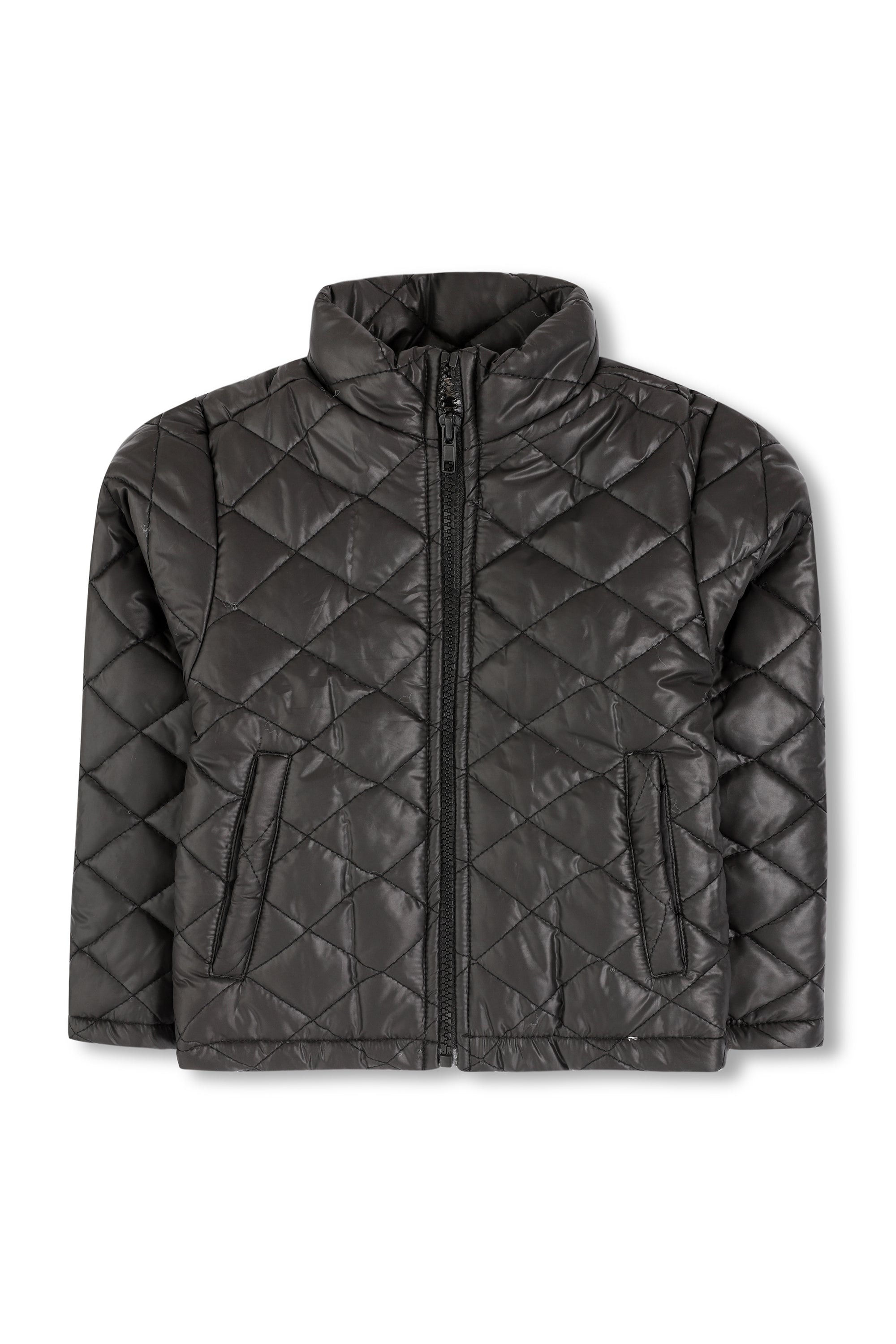 Boys Black Quilted Jacket