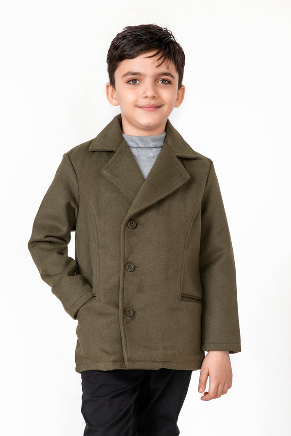 Boys Olive Coat