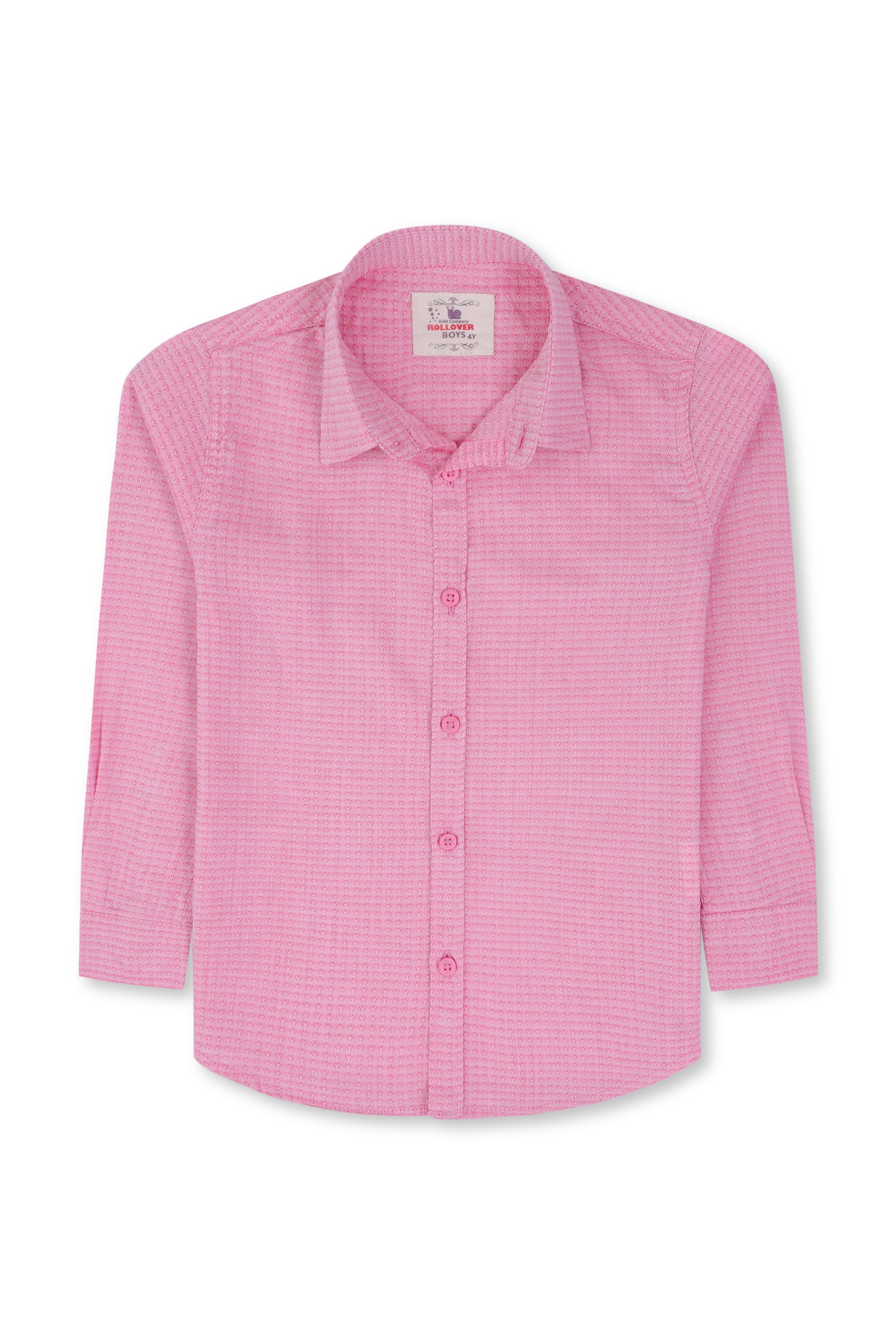 Boys Pink Casual Shirt