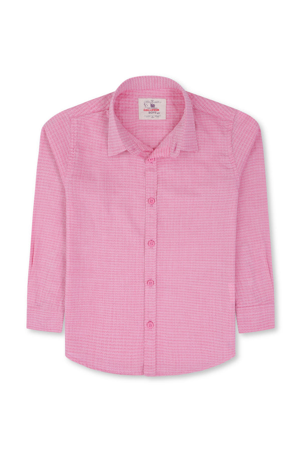 Boys Pink Casual Shirt