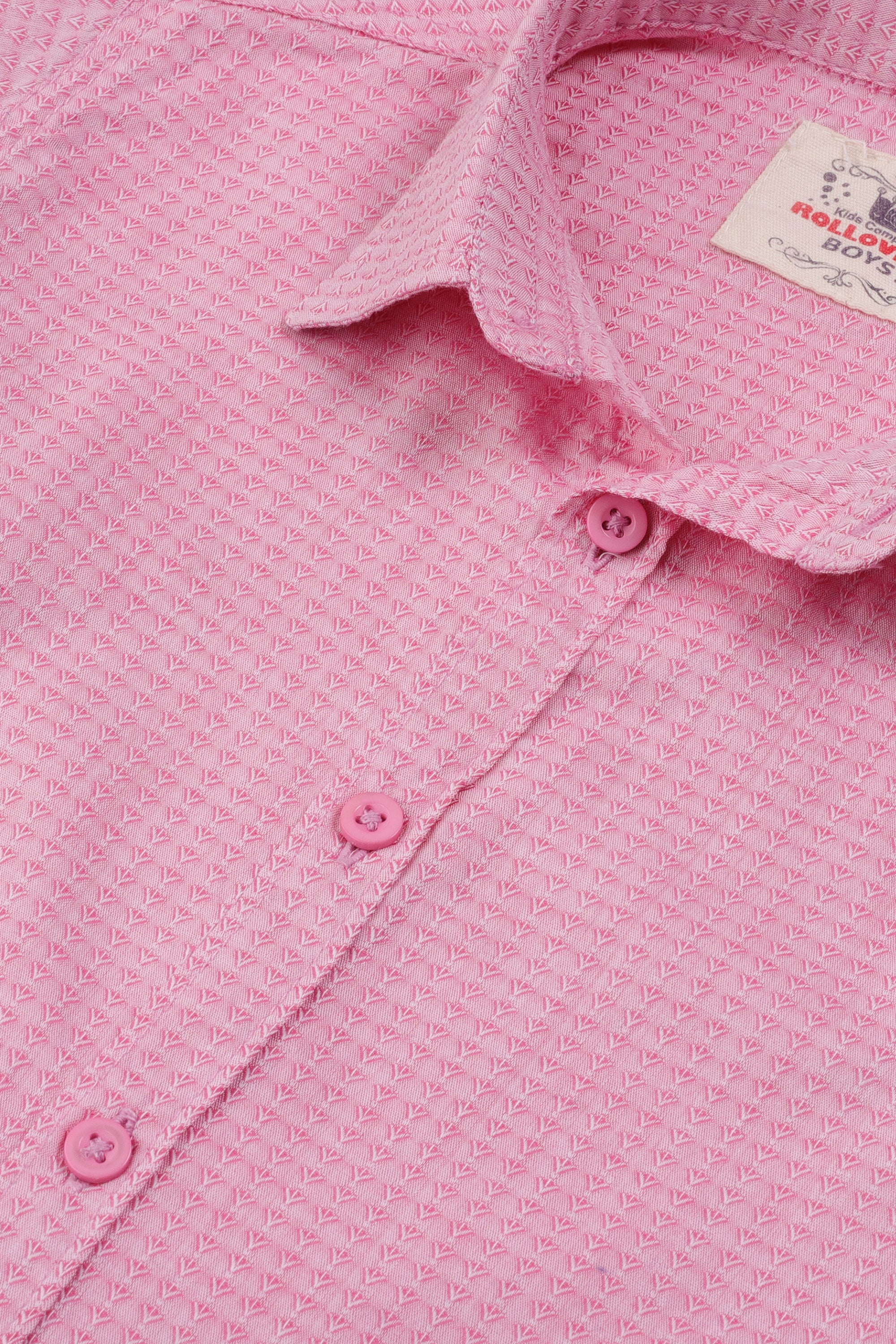 Boys Pink Casual Shirt