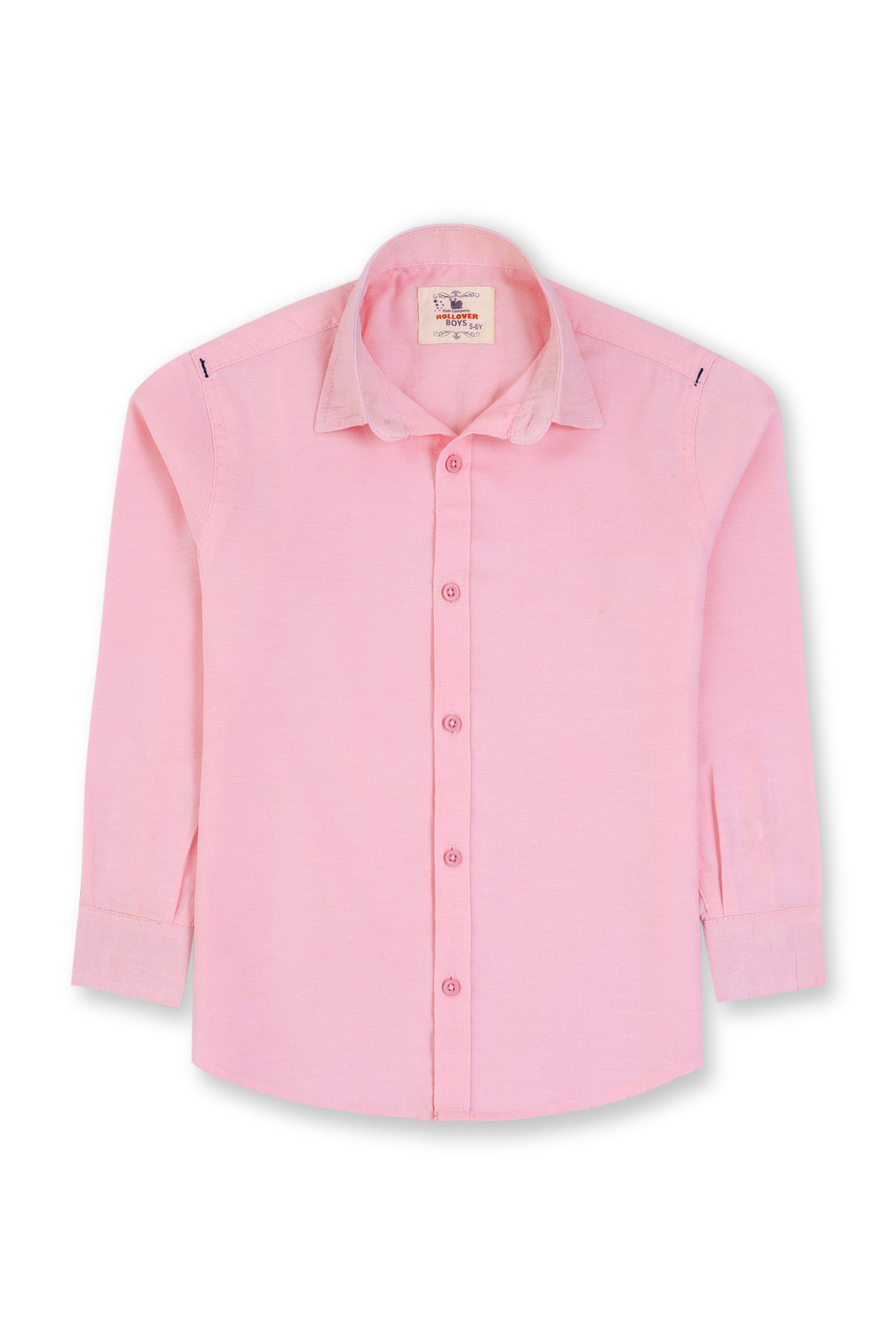 Boys Pink Chambray Casual Shirt