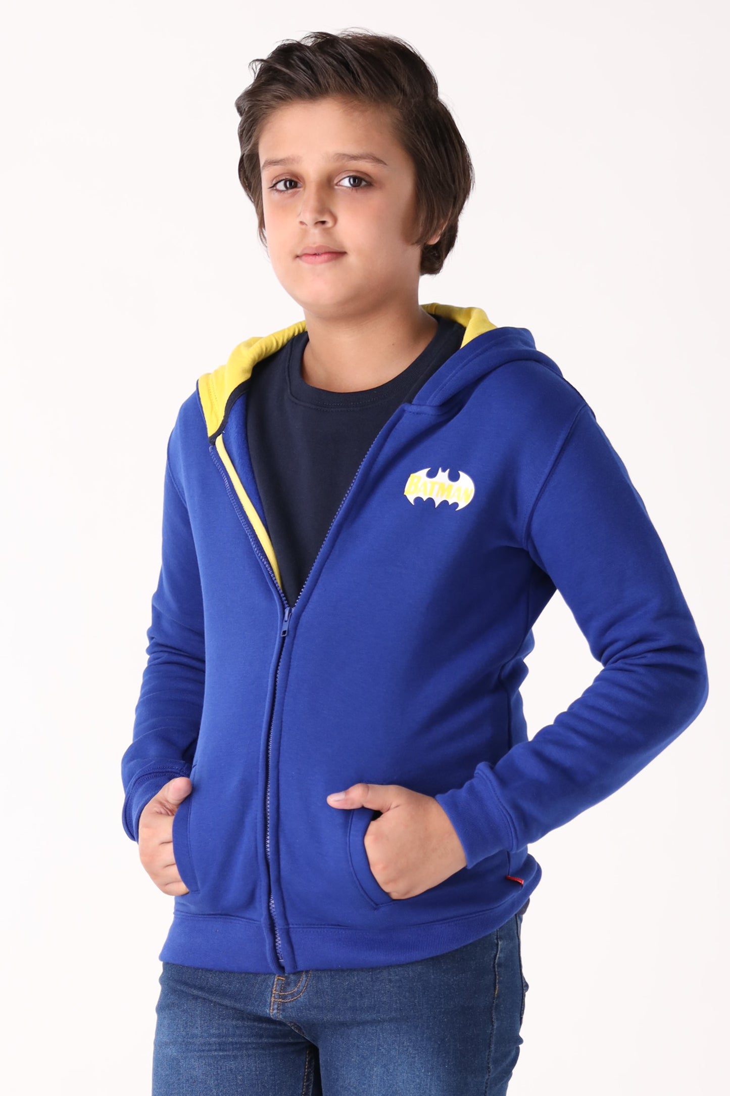 Boys Blue Batman Fleece Hoodie