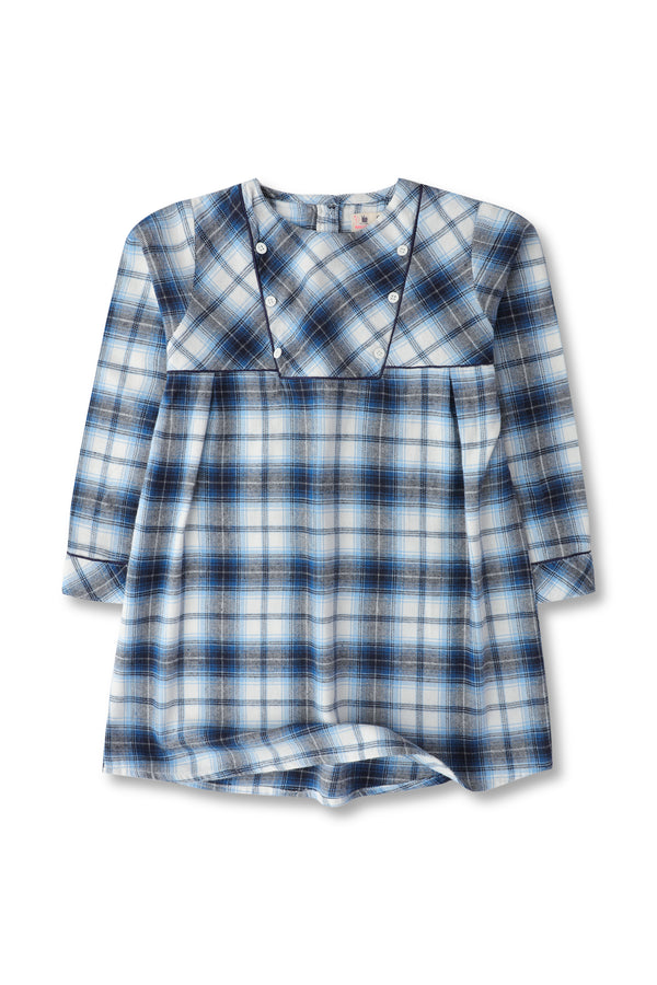 Girls Blue Flannel Top