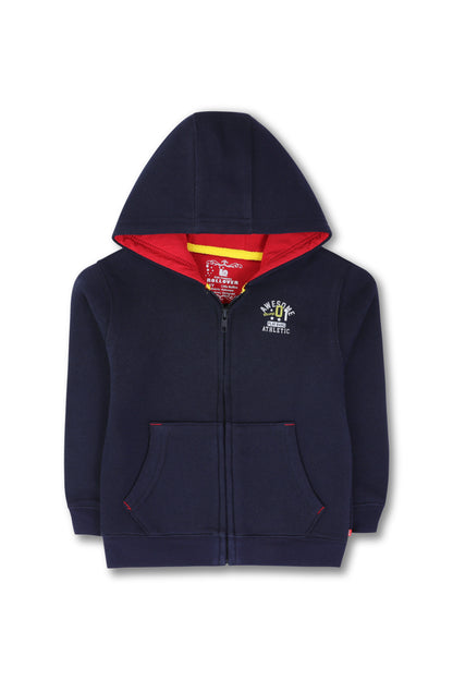 Boys Navy Athlete Fleece Hoodie