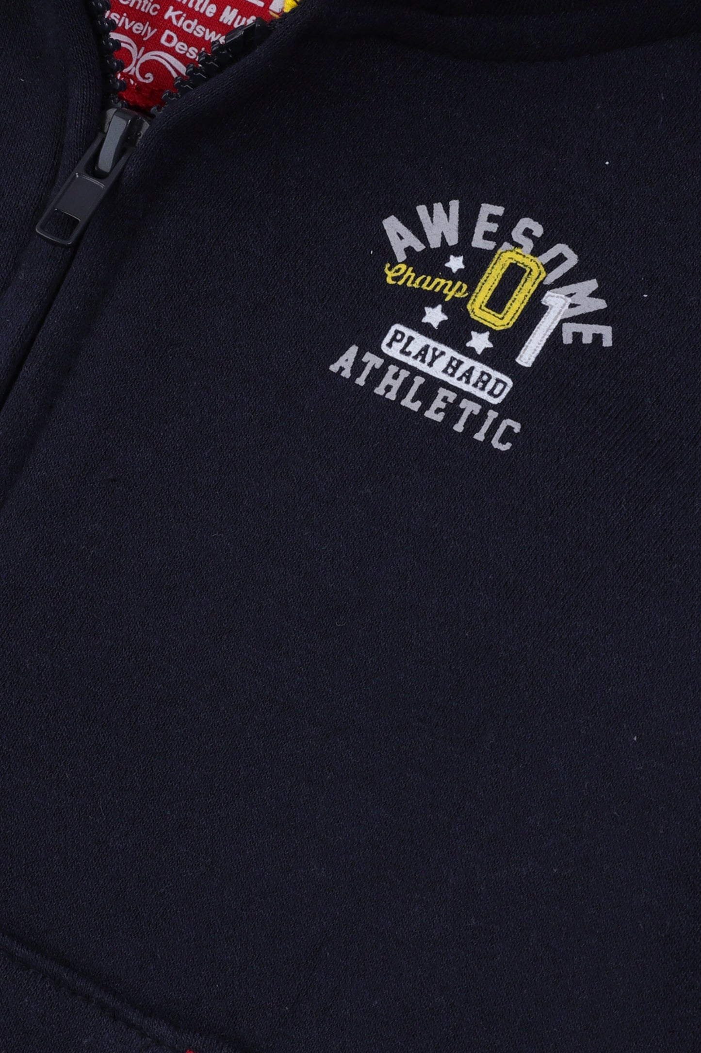 Boys Navy Athlete Fleece Hoodie