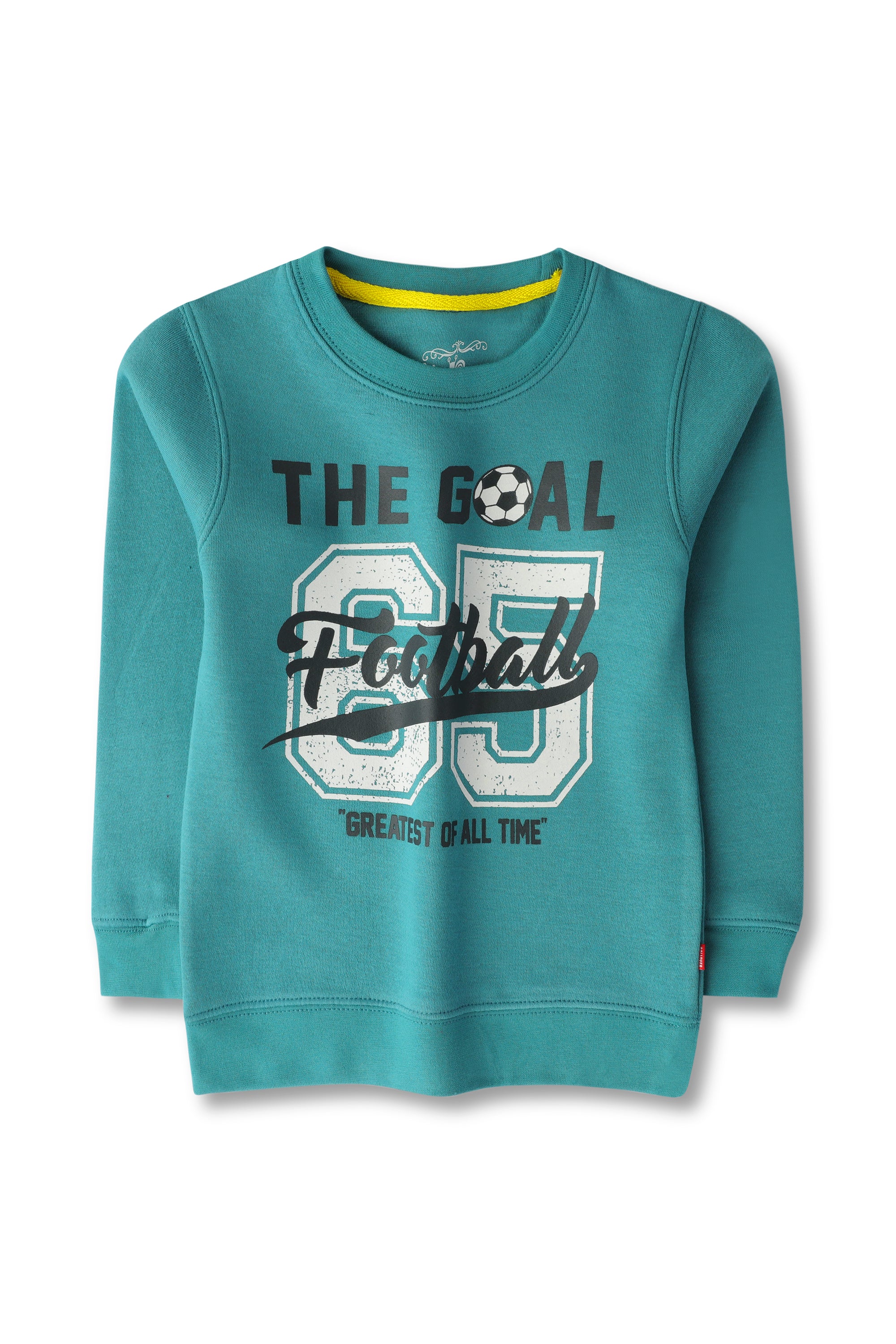 Boys Teal Fleece Graphic Sweatshirt