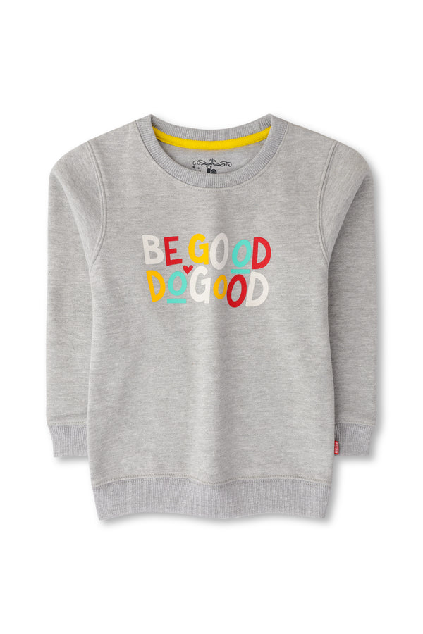 Girls Grey Fleece Sweatshirt