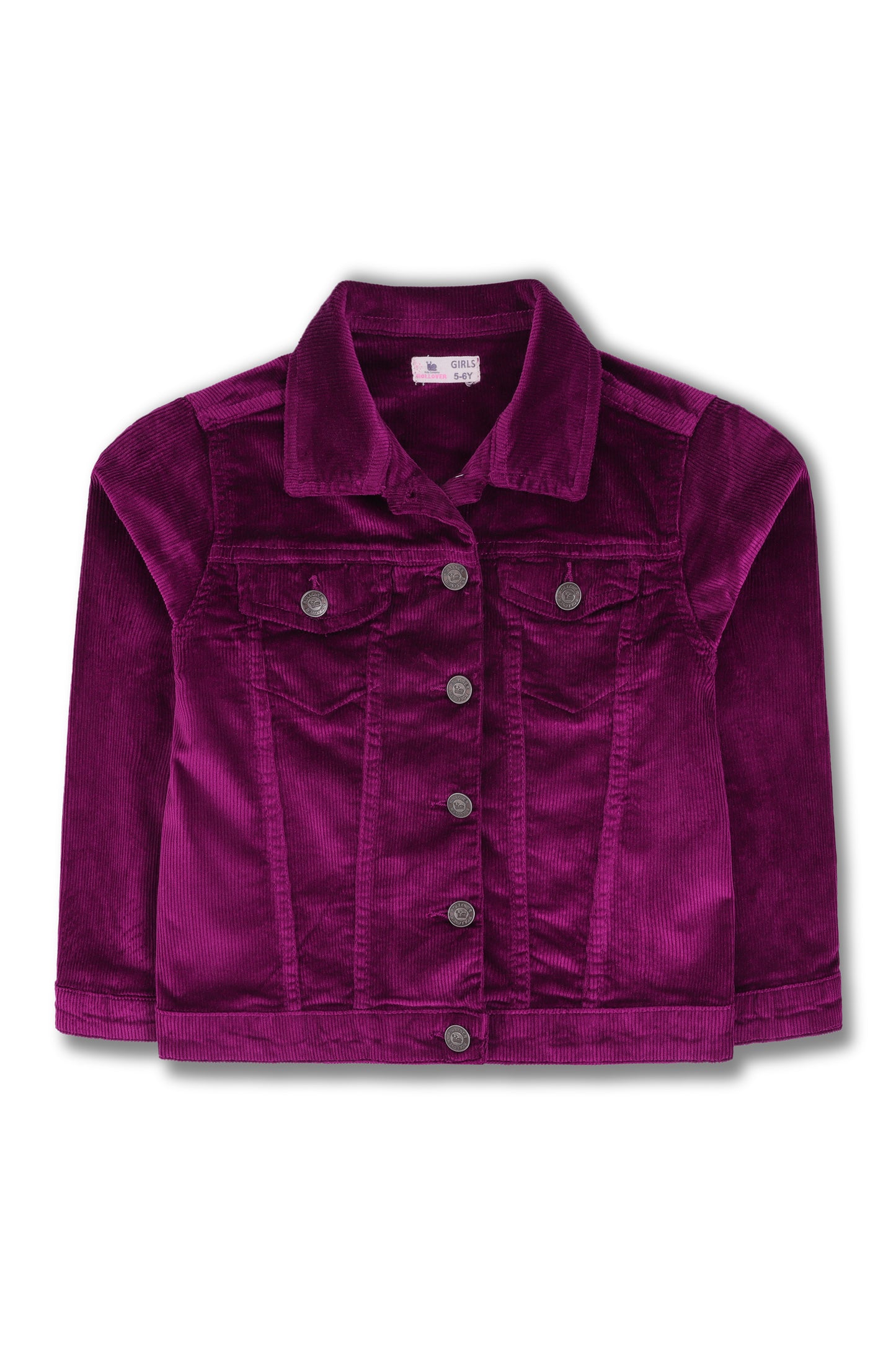 Girls Magenta Corduroy Jacket