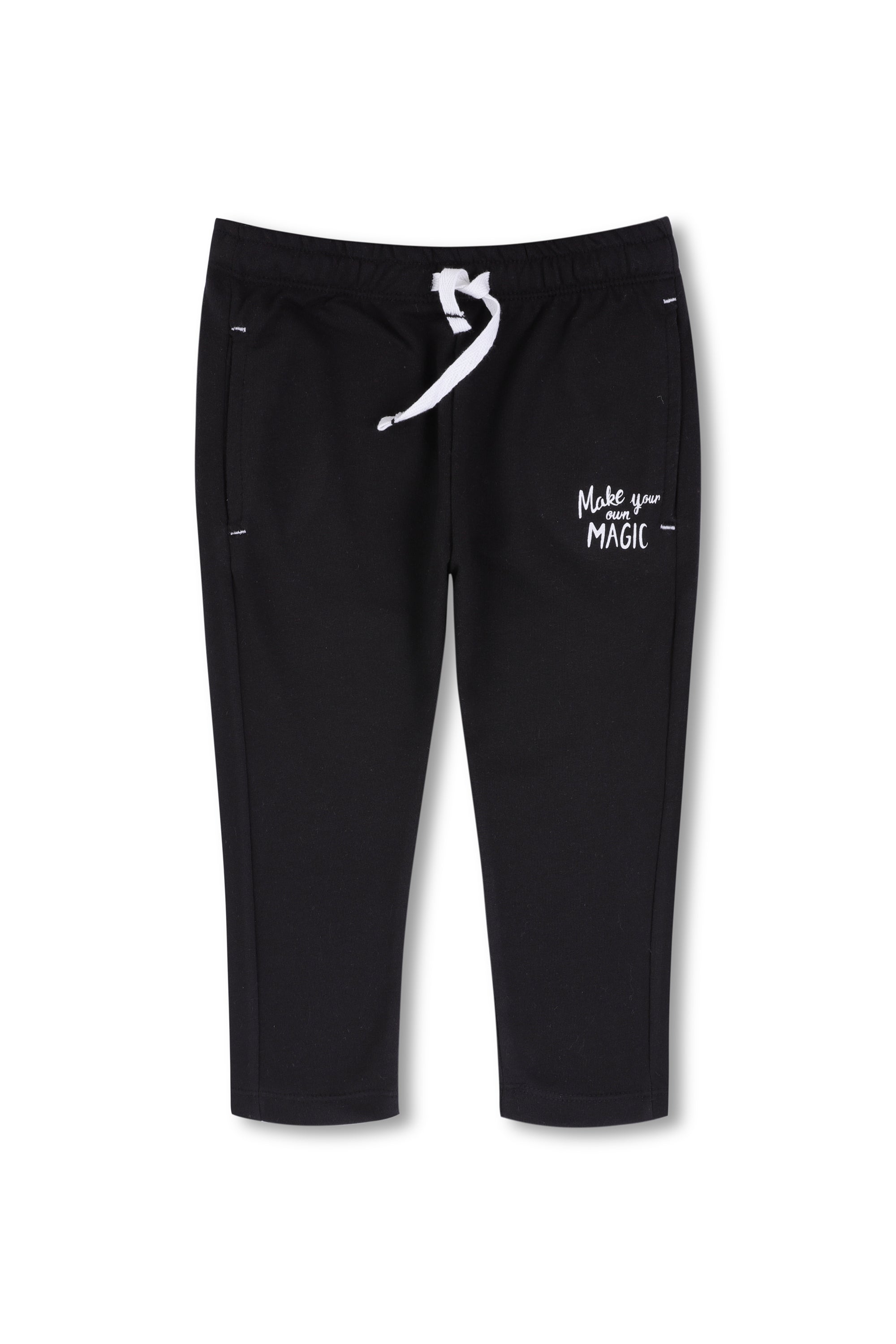 Girls Black Terry Trousers