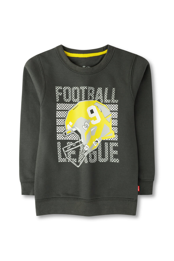 Boys Grey Fleece Sweatshirt