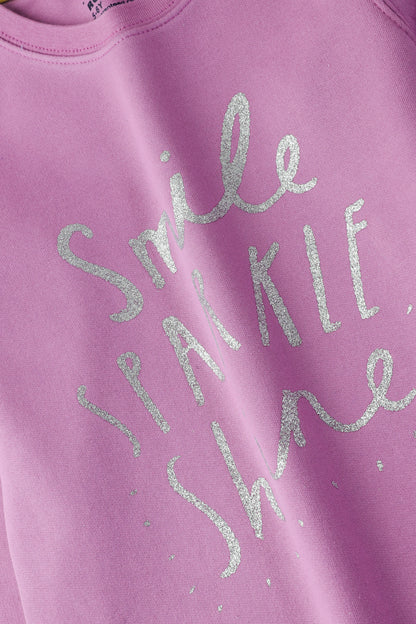 Girls Light Purple Sparkle Sweatshirt