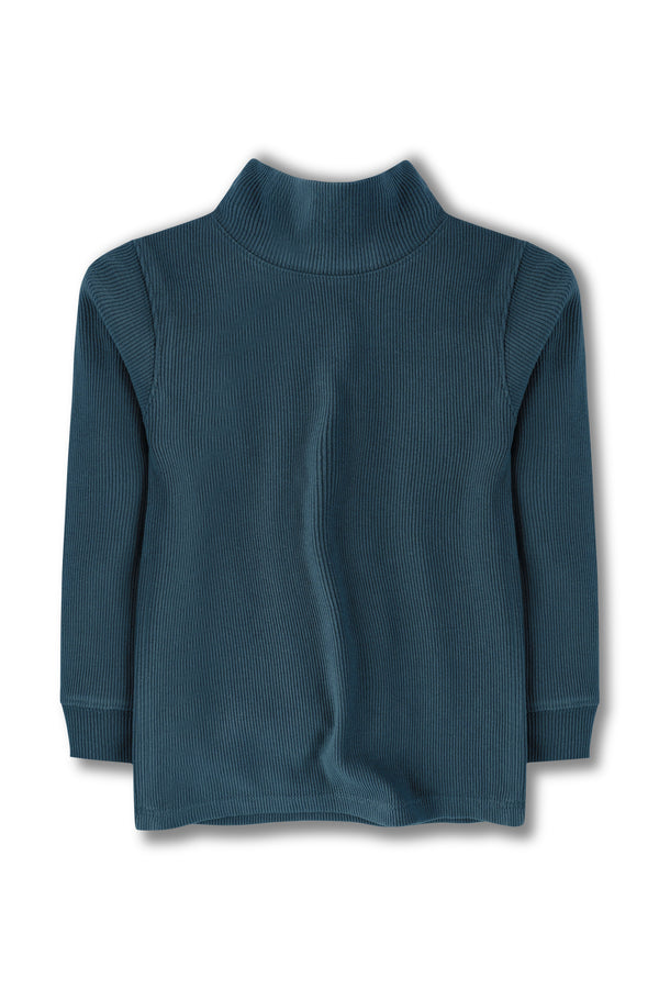 Boys Peacock Blue Jumper Highneck