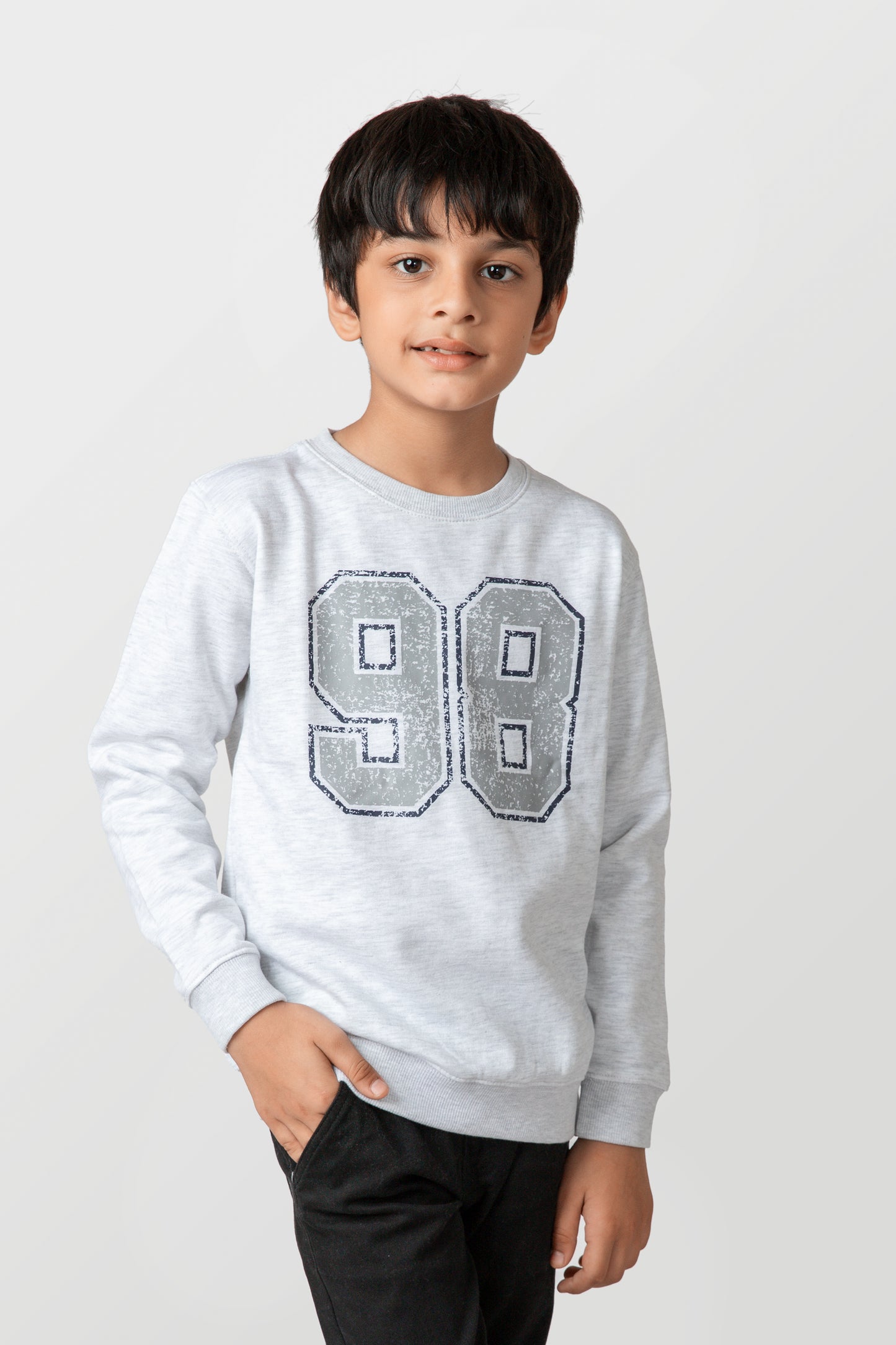 Boys Oatmeal Graphic Fleece Sweatshirt