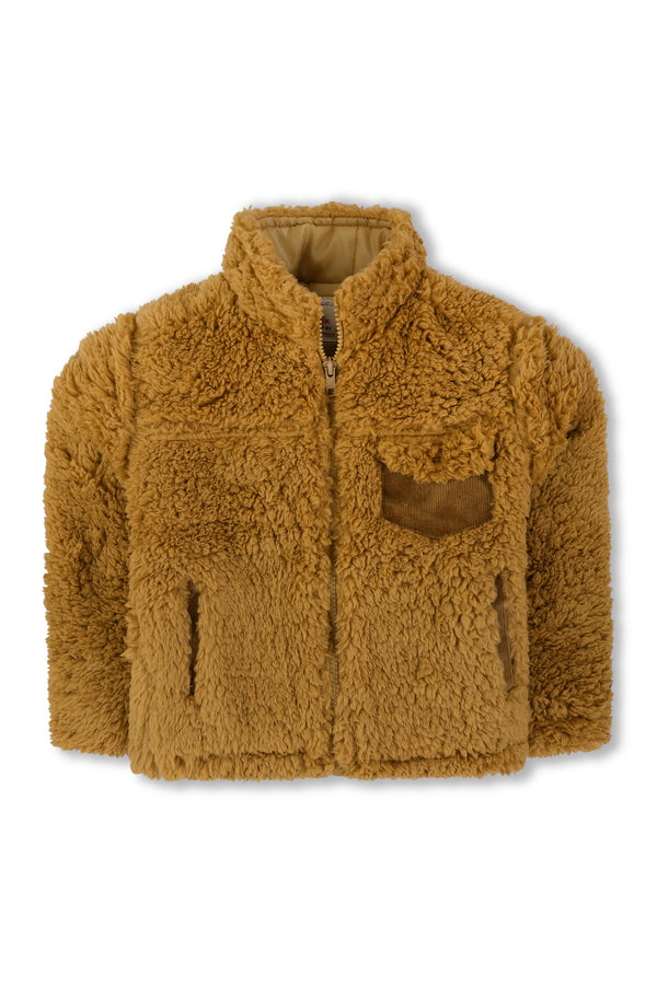 Boys Camel Zip-up Fleece Jacket