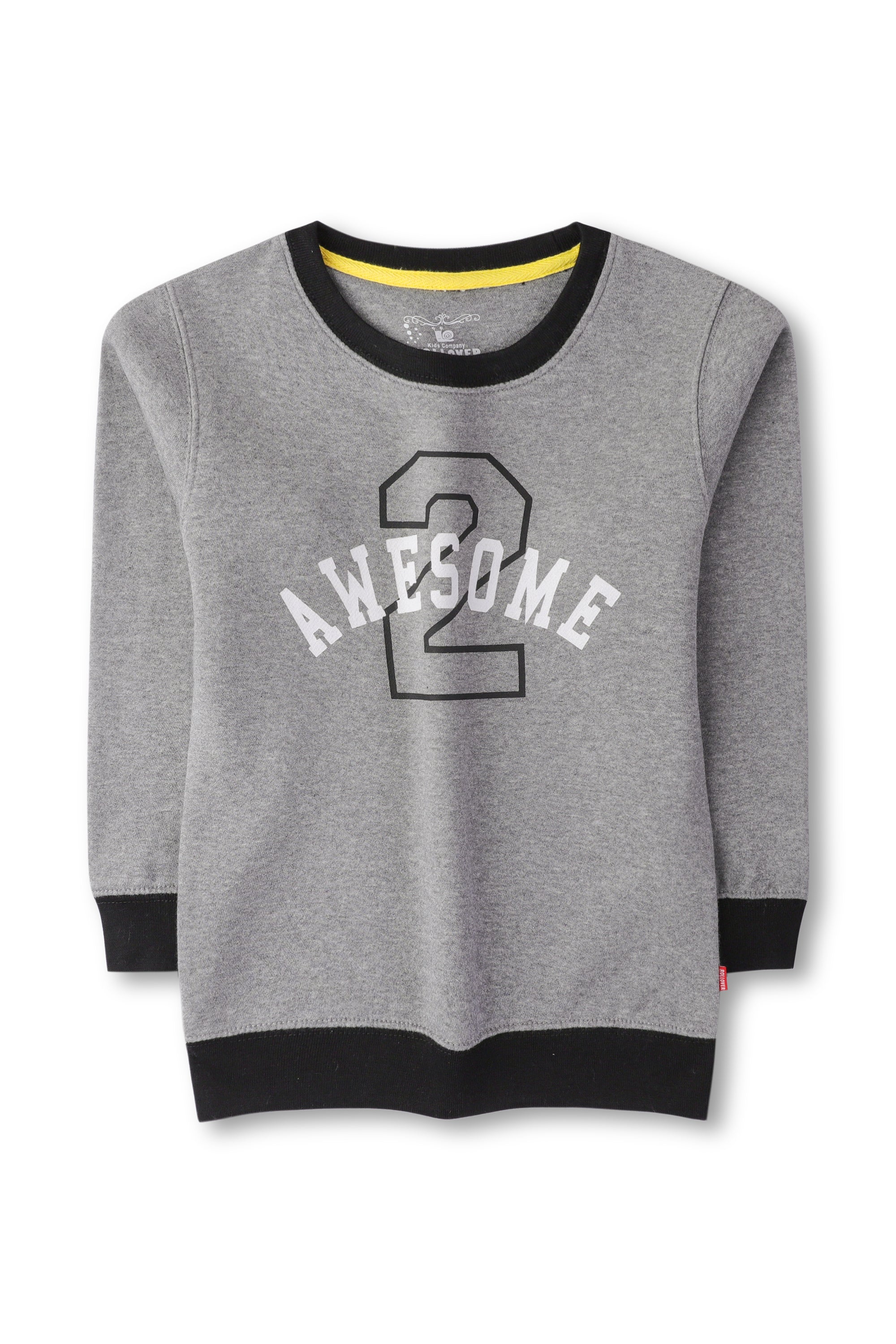 Boys Dark Grey Graphic Fleece Sweatshirt