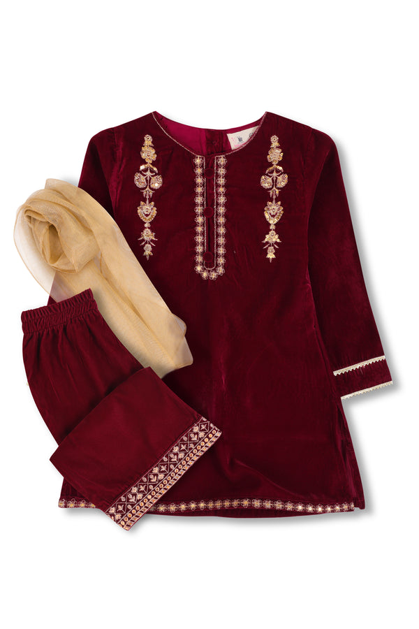 Girls Velvet Fancy Shalwar Kameez