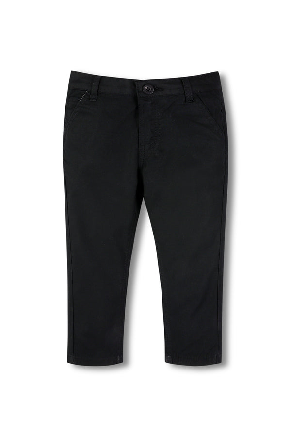 Boys Black Twill Pants