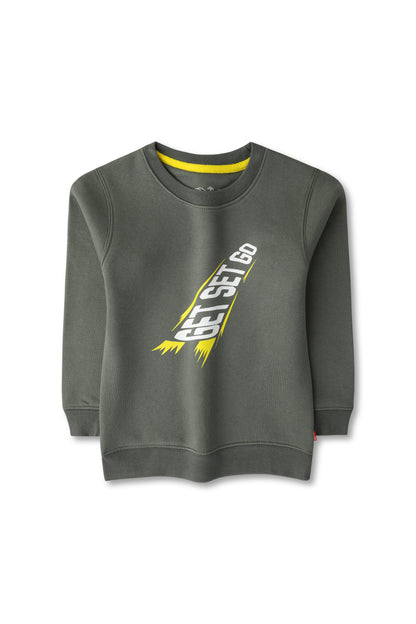 Boys Grey Fleece Sweatshirt