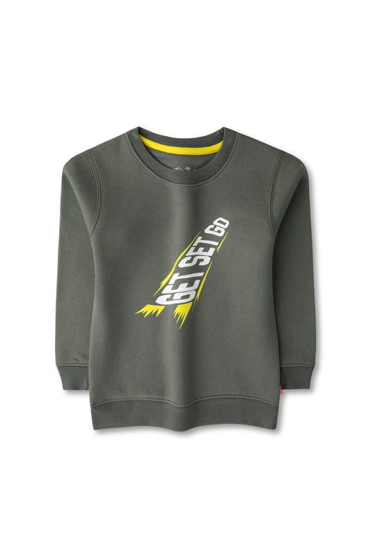 Boys Grey Fleece Sweatshirt