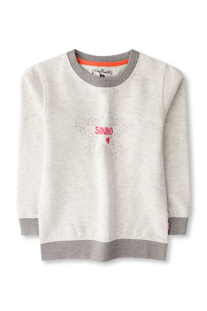 Girls Oatmeal Fleece Shining Sweatshirt