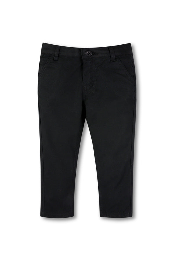 Boys Black Twill Pants