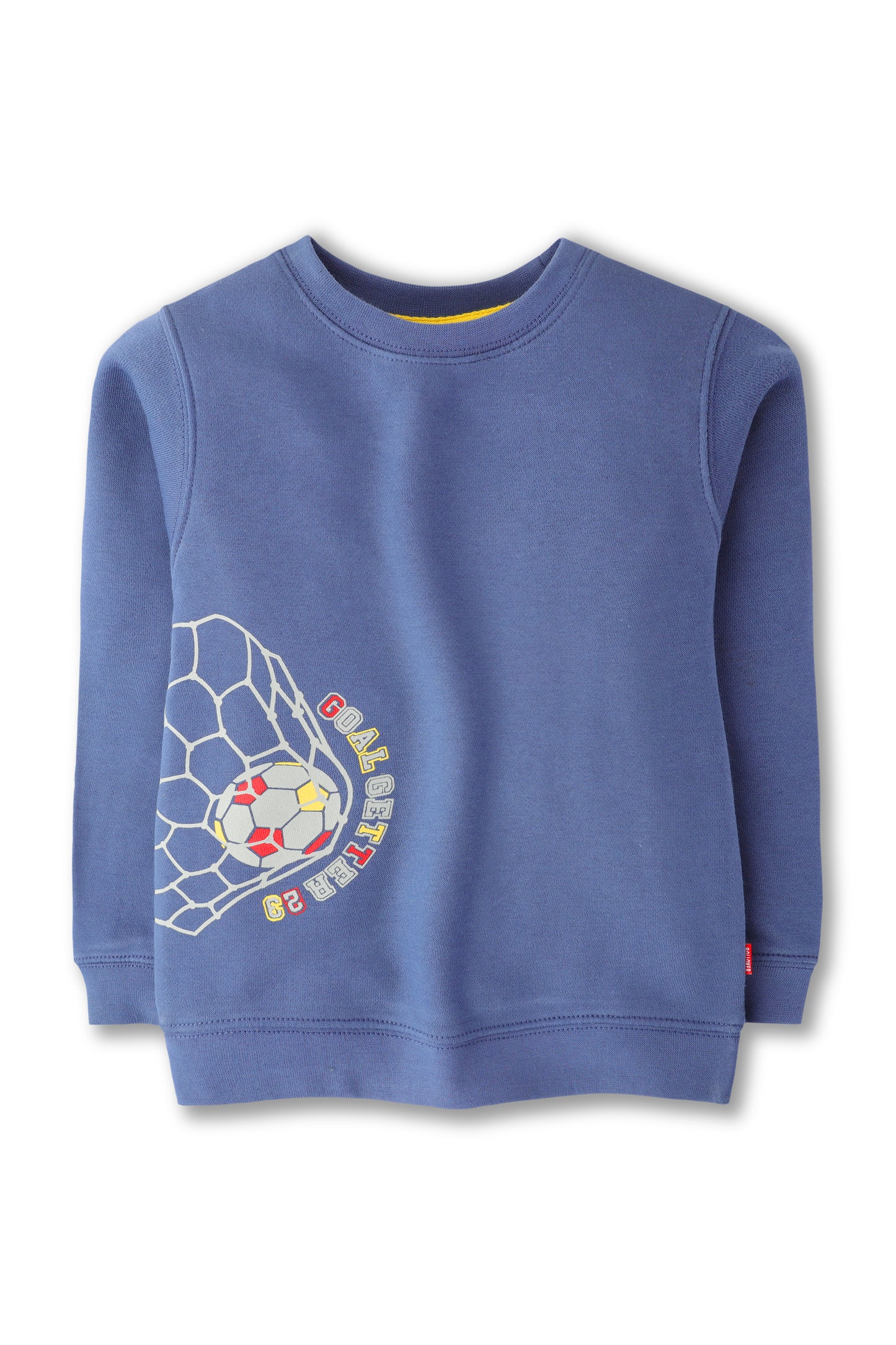 Boys Ink Blue Graphic Fleece Sweatshirt