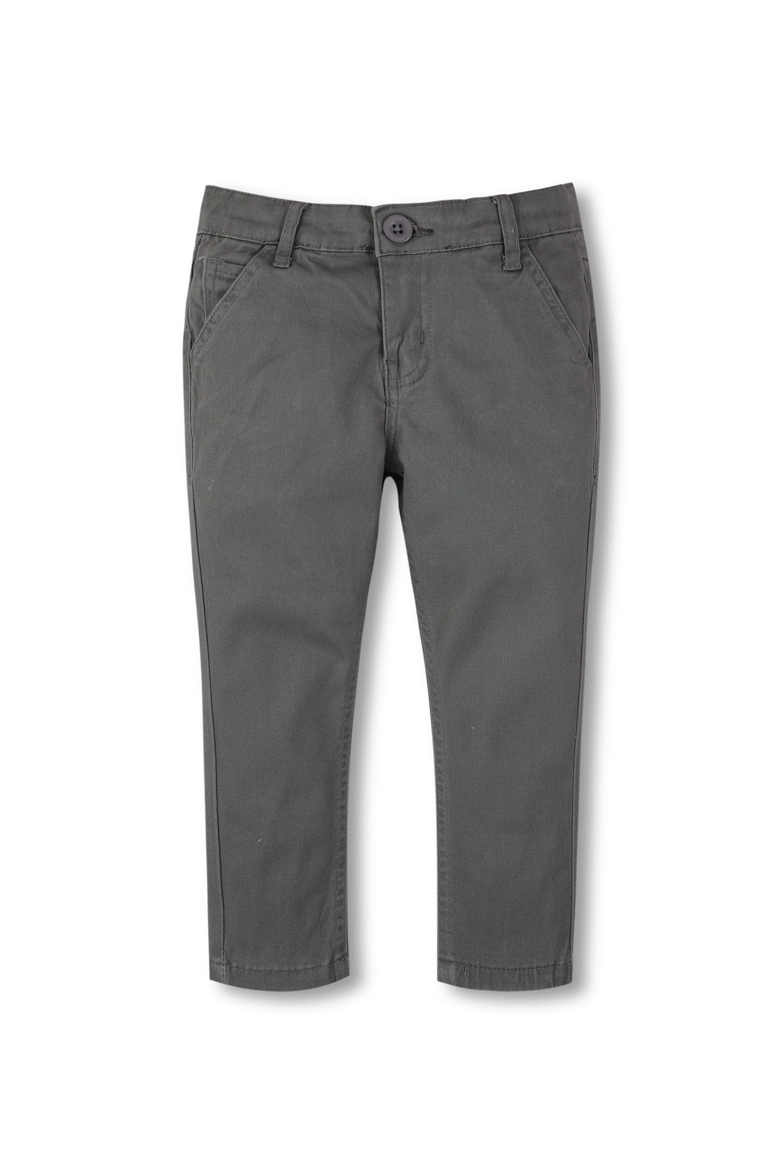 Boys Grey Twill Chino Pants