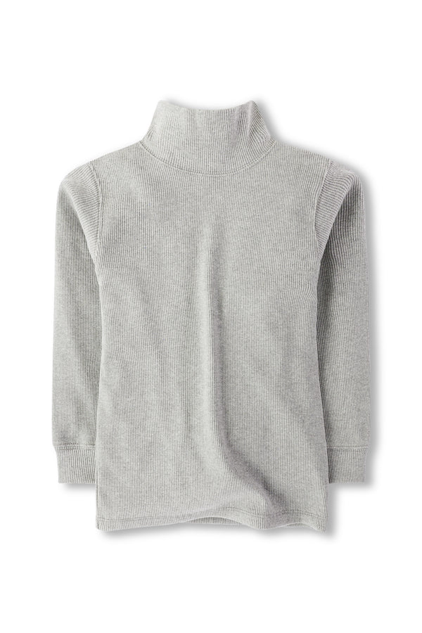 Boys Light Grey Jumper Highneck