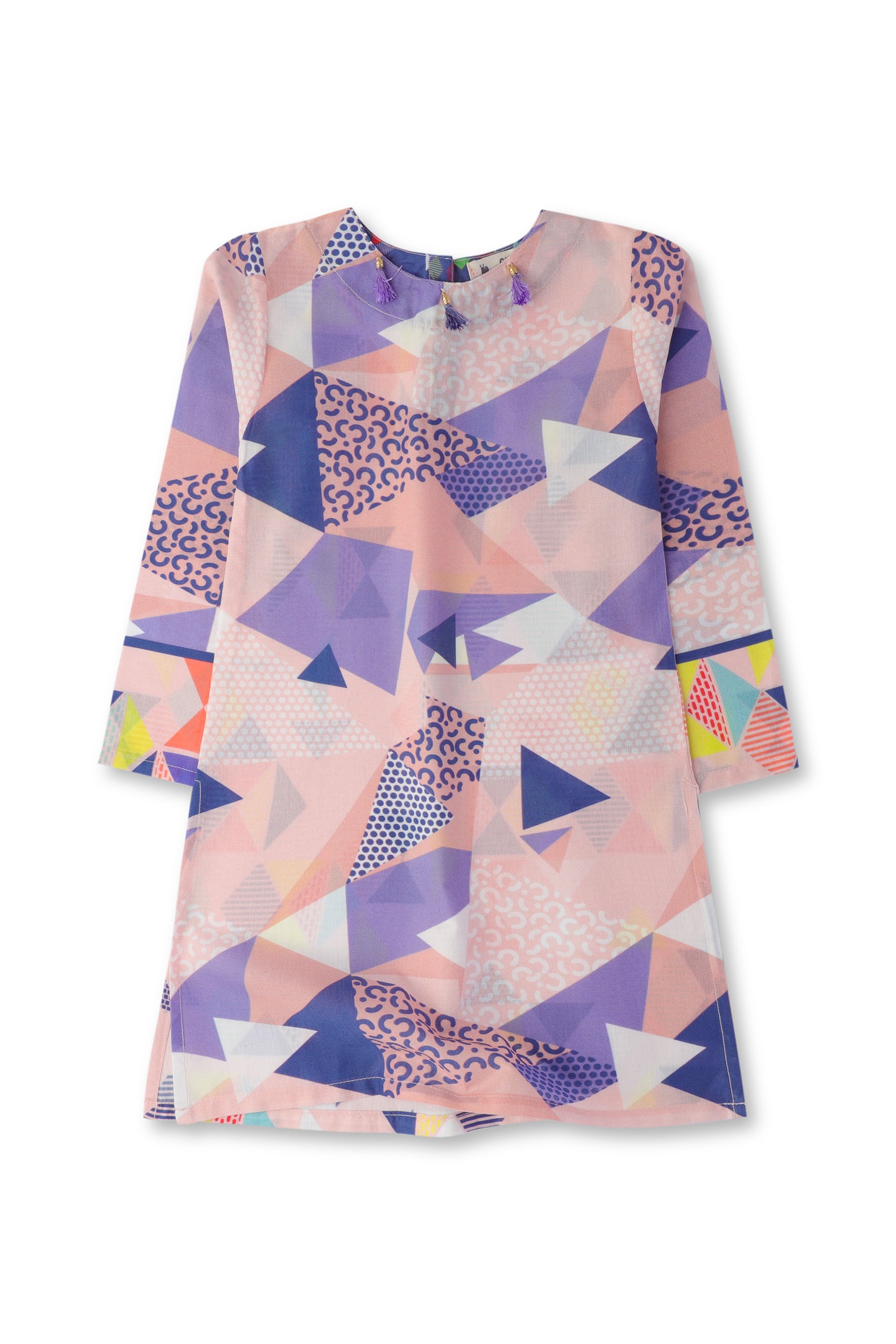 Girls' Multicolored Printed Kurti