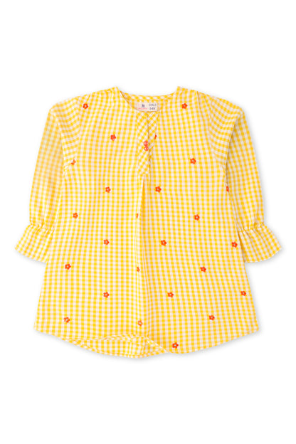 Girls' Cotton Check Top