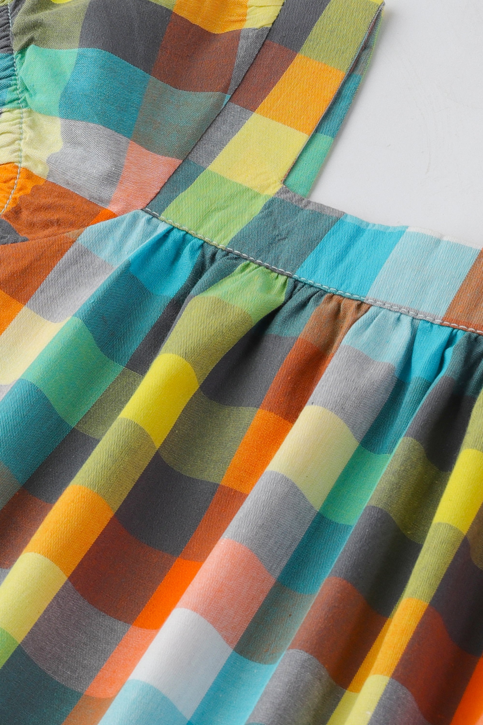 Multi-coloured Check Dress