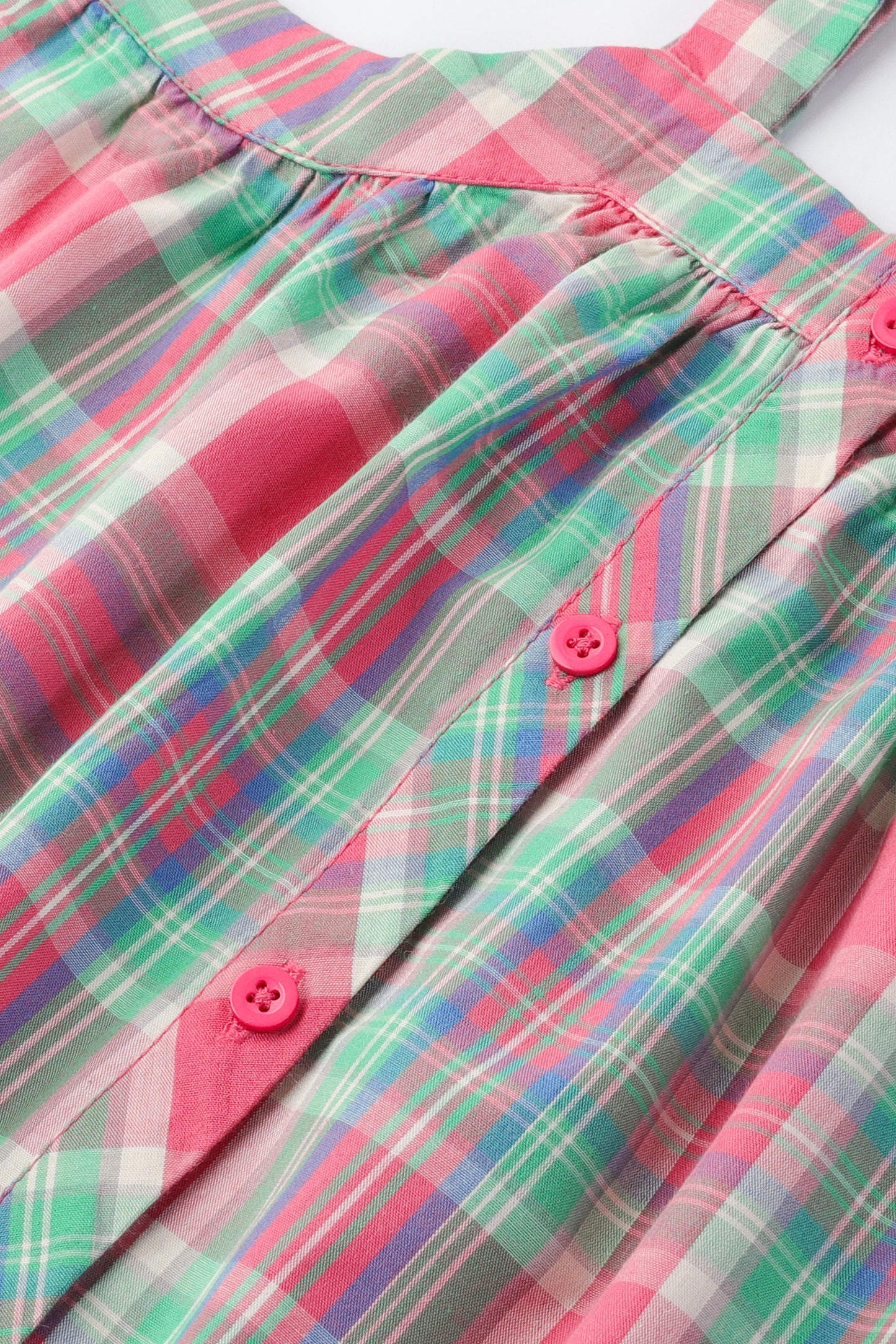 Pink & Green Check Top