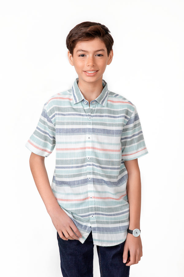 Boys Stripes Casual Shirt