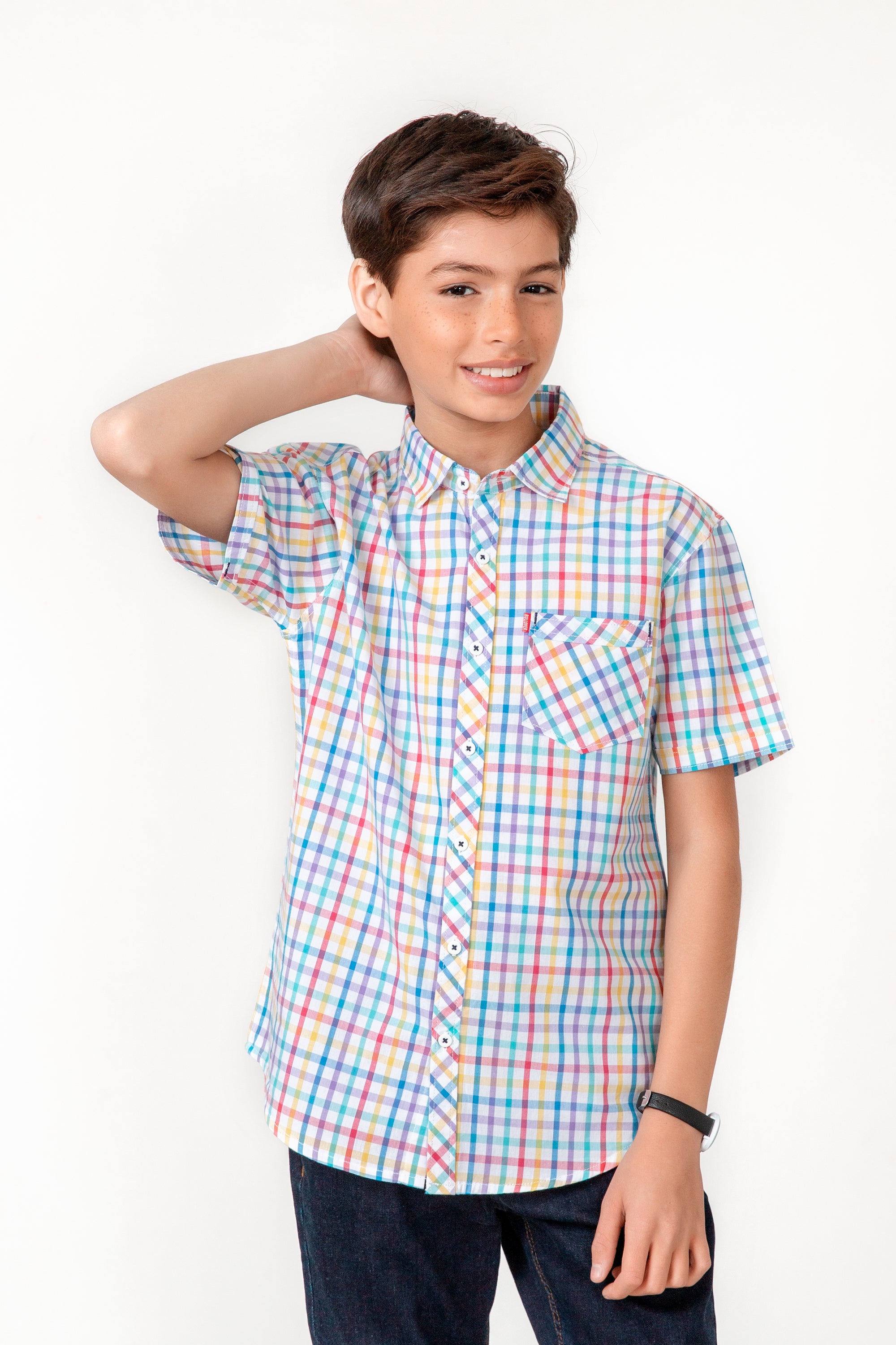 Multi-Coloured Half-Sleeve Shirt